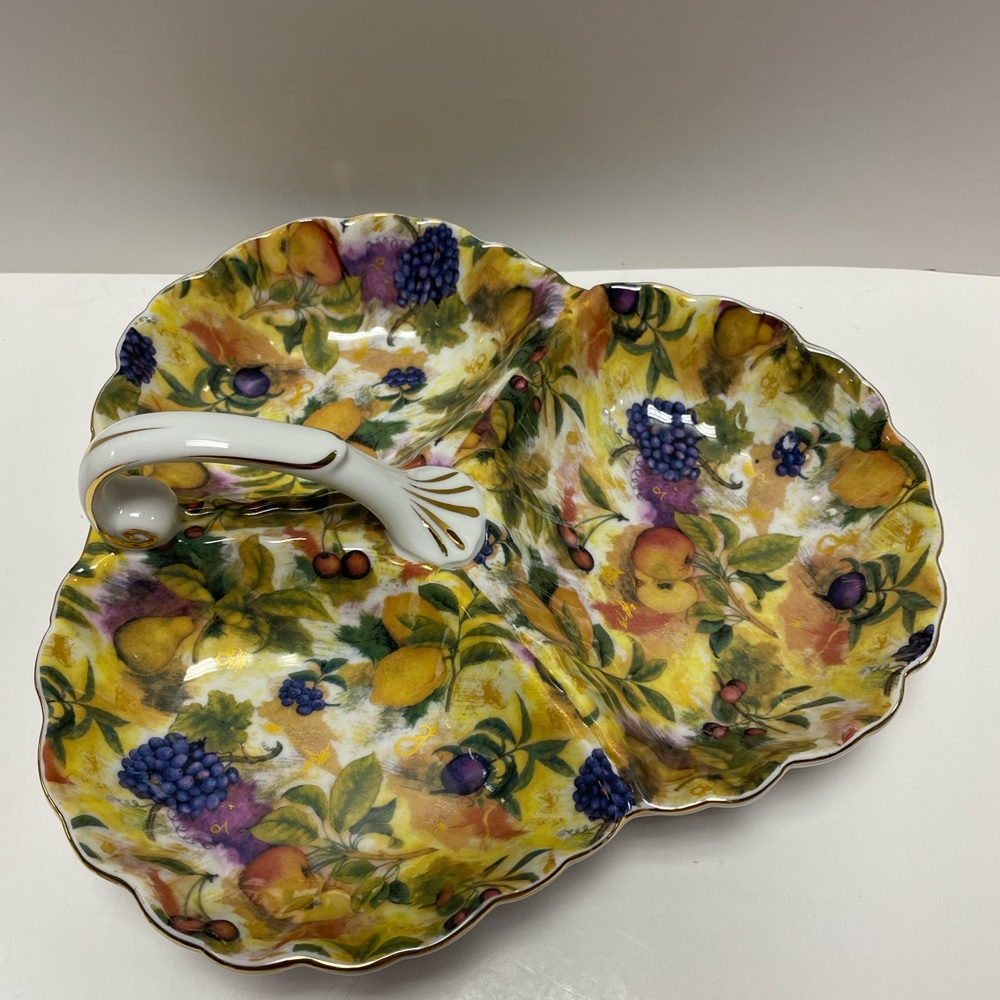 Vintage Royal Danube Divided Dish with Handle